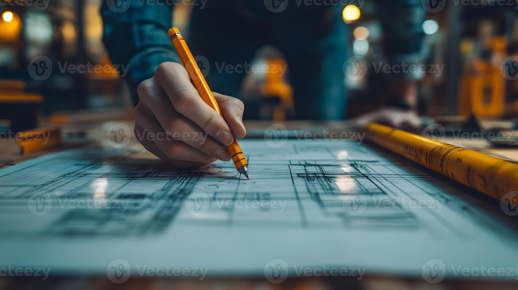 Cropped shot of a Engineers and architects are helping to design the construction. photo