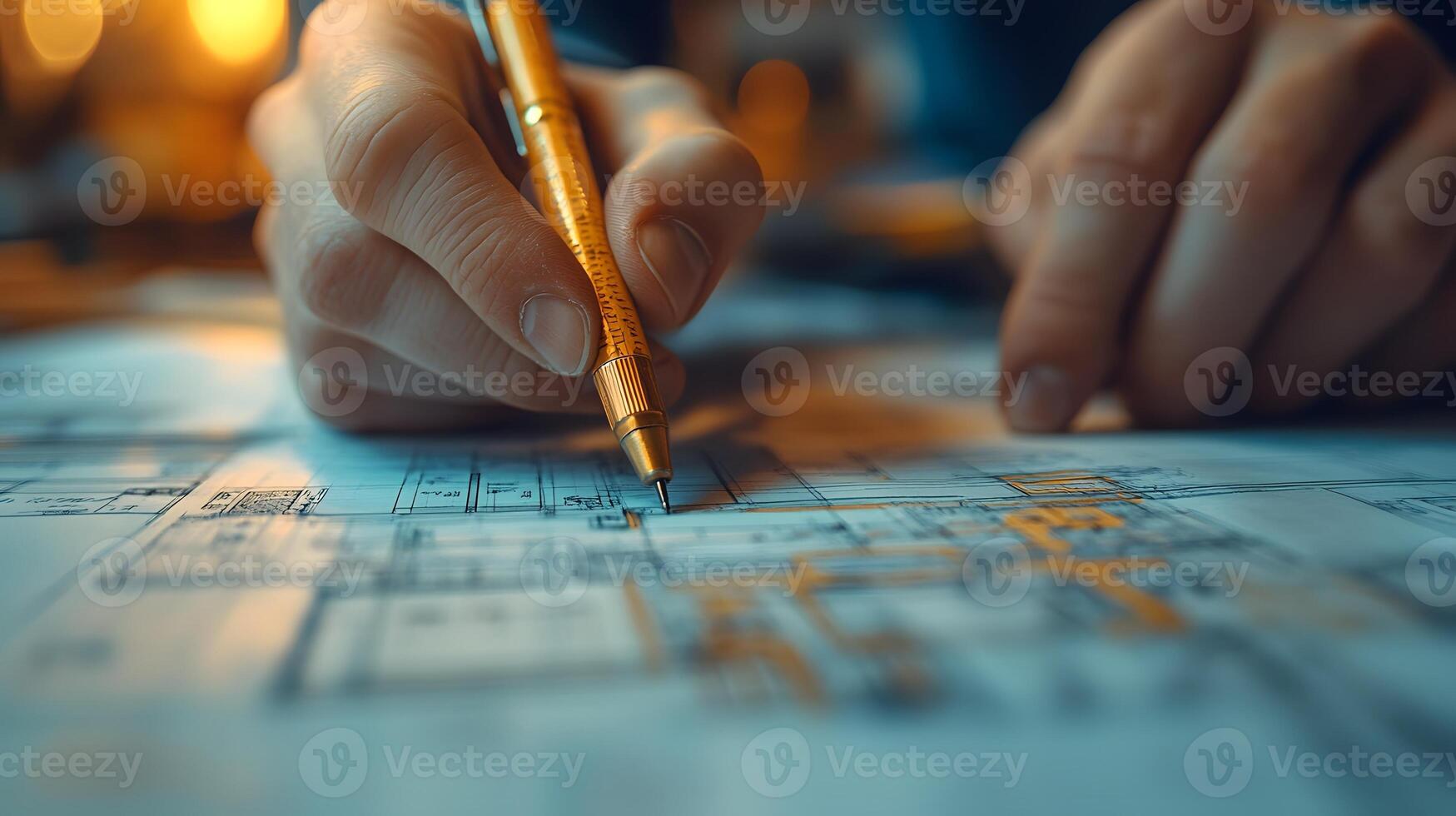 Cropped shot of a Engineers and architects are helping to design the construction. photo