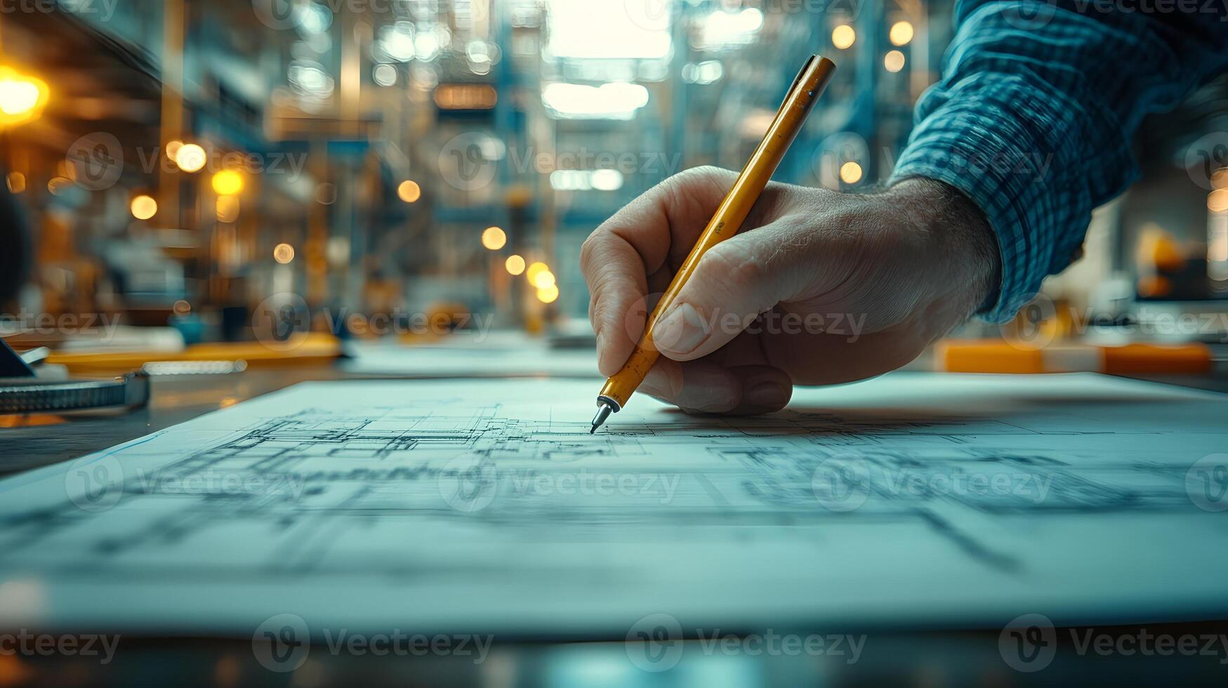 Cropped shot of a Engineers and architects are helping to design the construction. photo