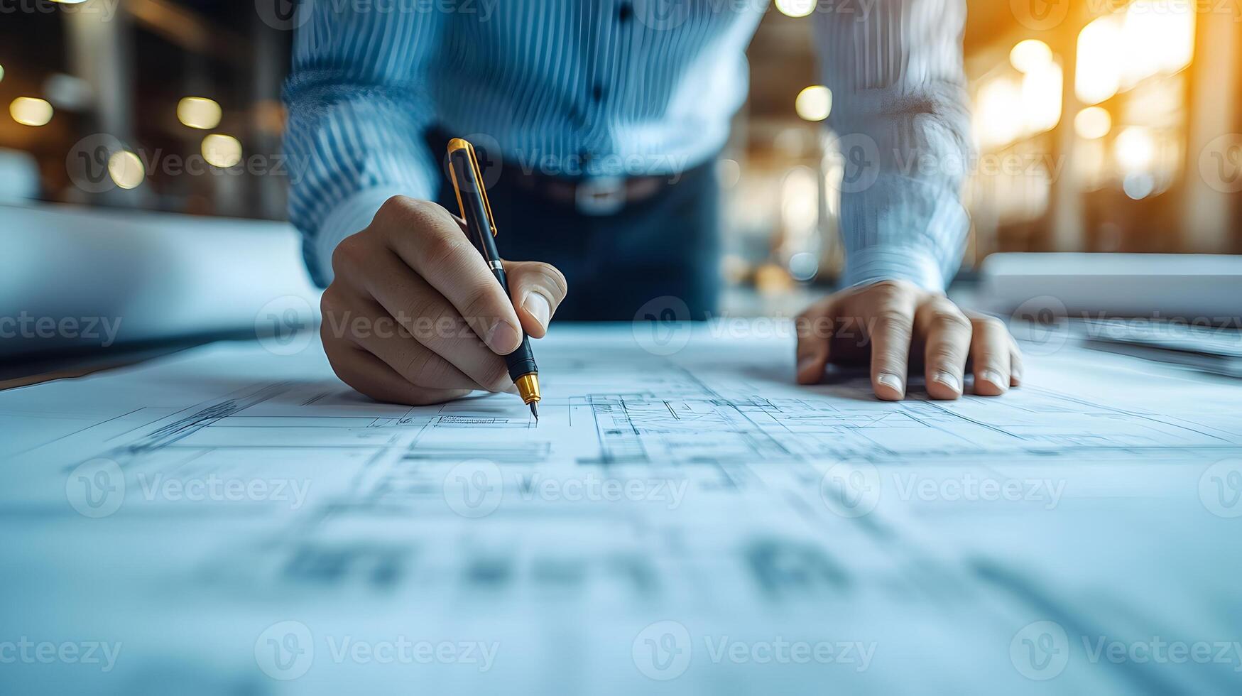Cropped shot of a Engineers and architects are helping to design the construction. photo