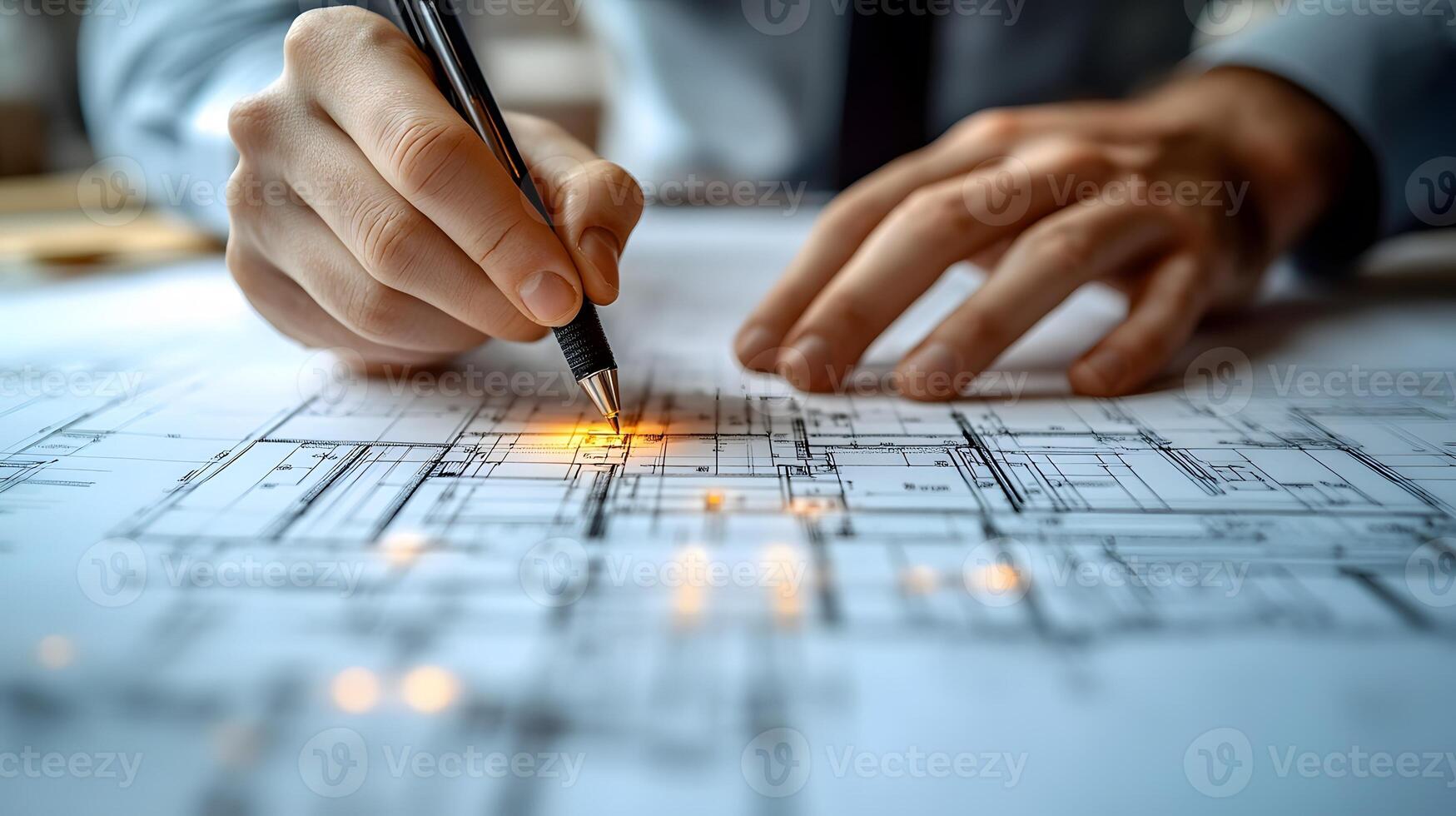 Cropped shot of a Engineers and architects are helping to design the construction. photo