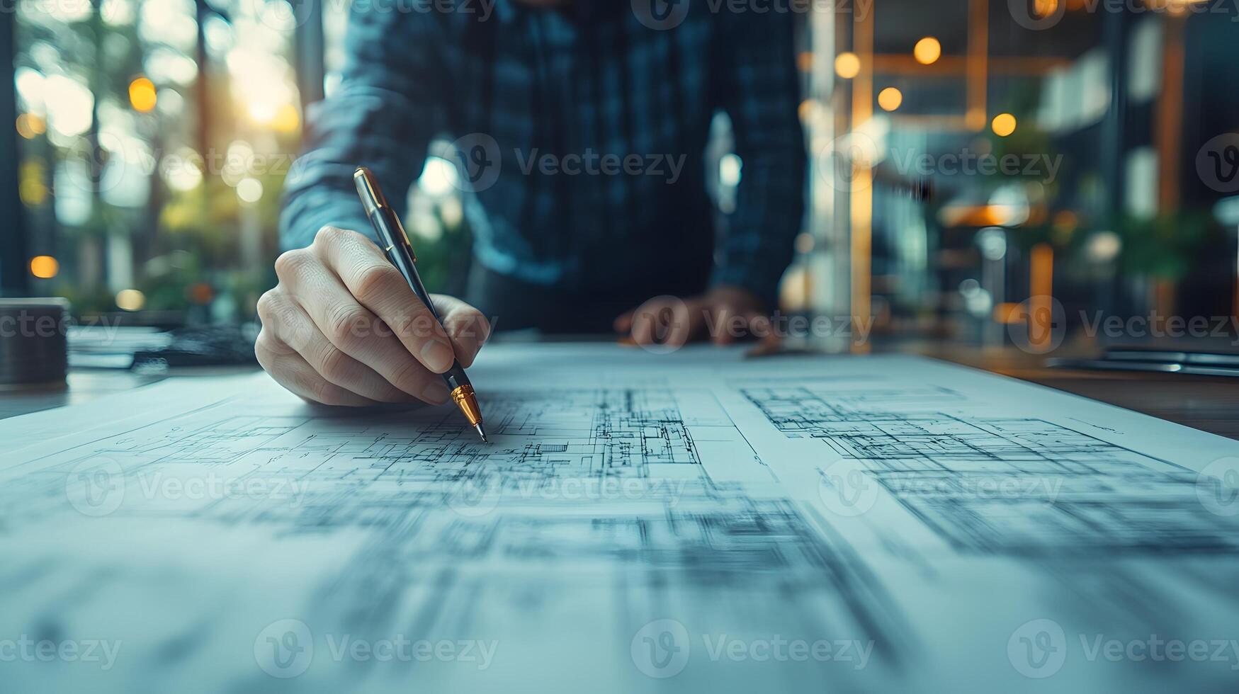 Cropped shot of a Engineers and architects are helping to design the construction. photo