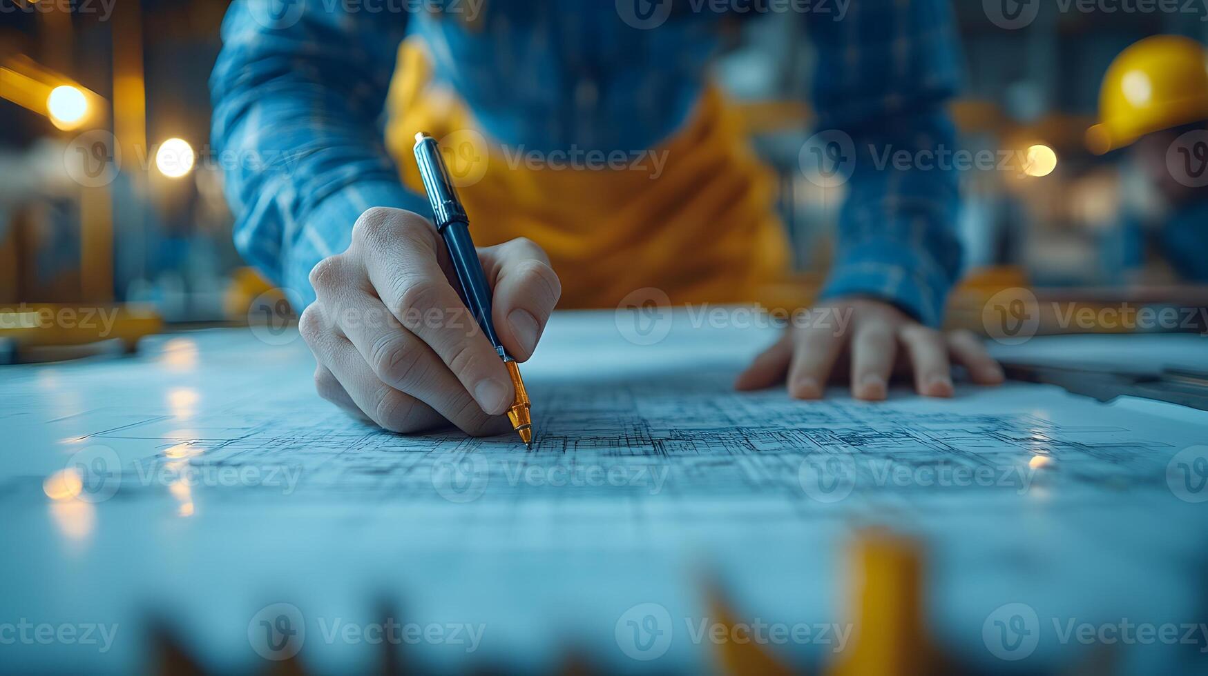 Cropped shot of a Engineers and architects are helping to design the construction. photo