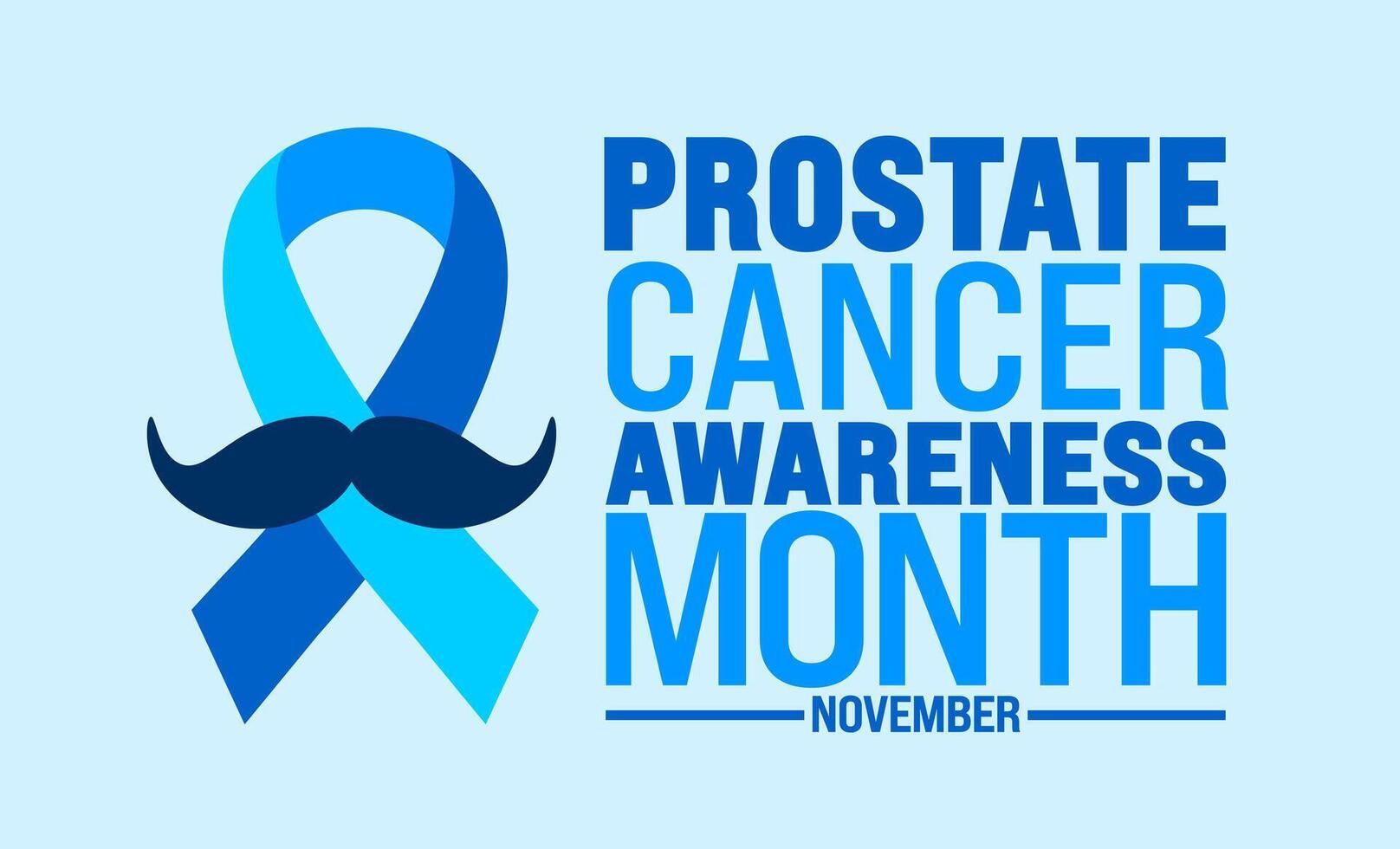 Prostate Cancer Awareness Month background or banner design template is observed every year in November. Holiday concept. Template for card, poster, placard, template. vector