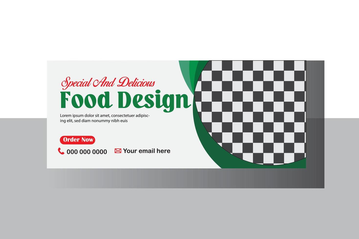 Web Banner Food design mockup template vector