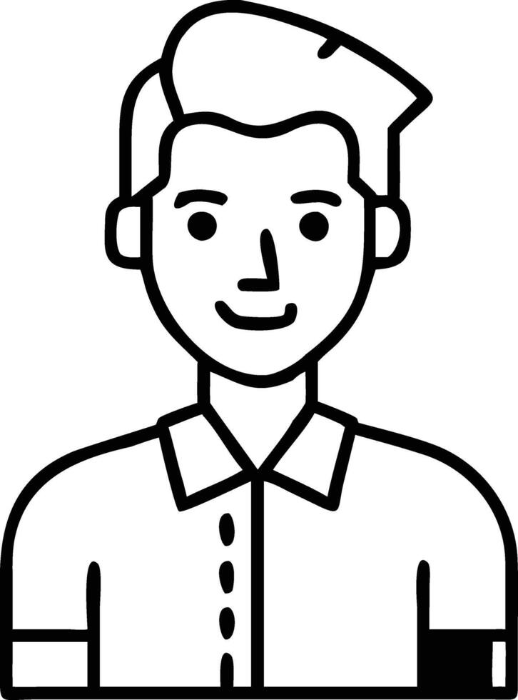 A man in a shirt and tie icon vector