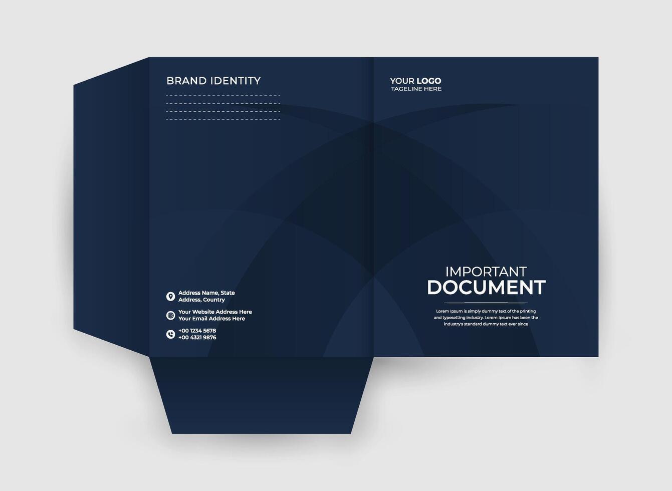A blue folder with a black background vector