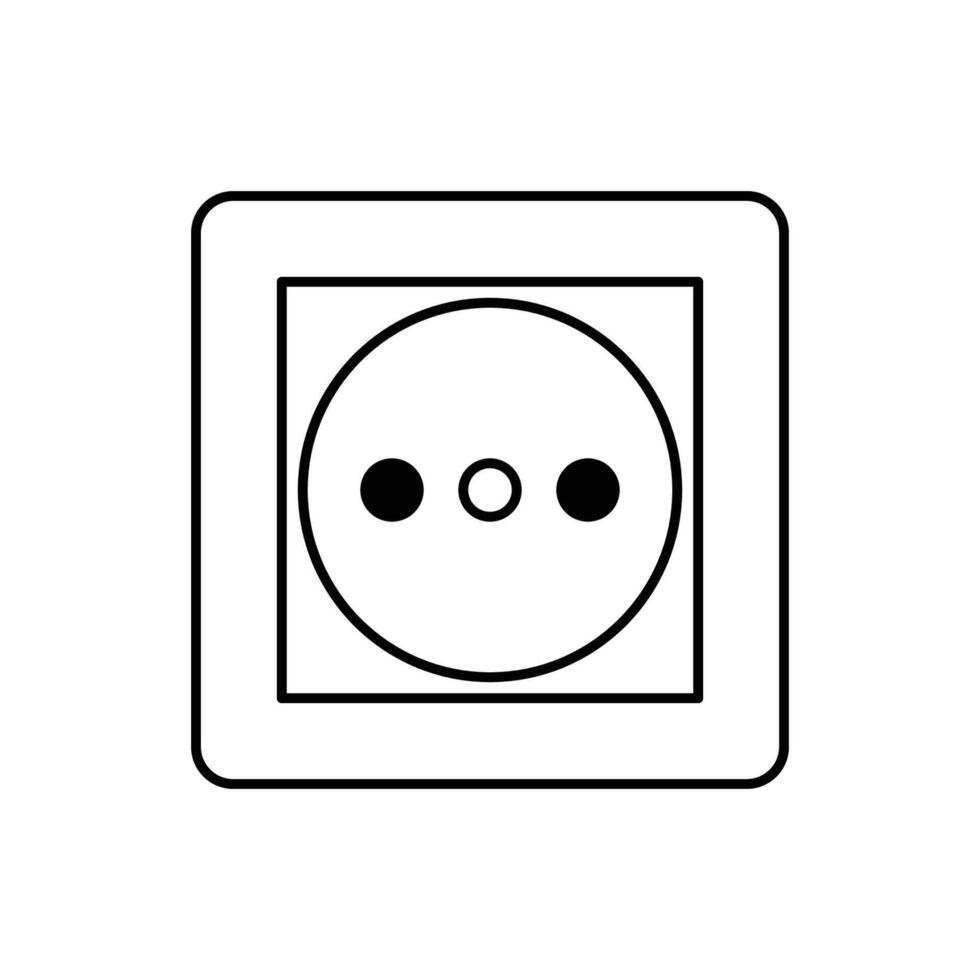Electrical outlet icon design isolated on white background. illustration vector