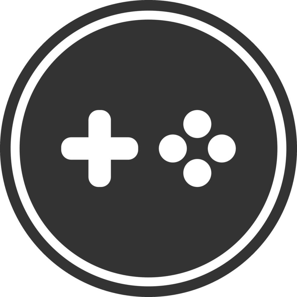 Minimalist icon with game buttons. vector