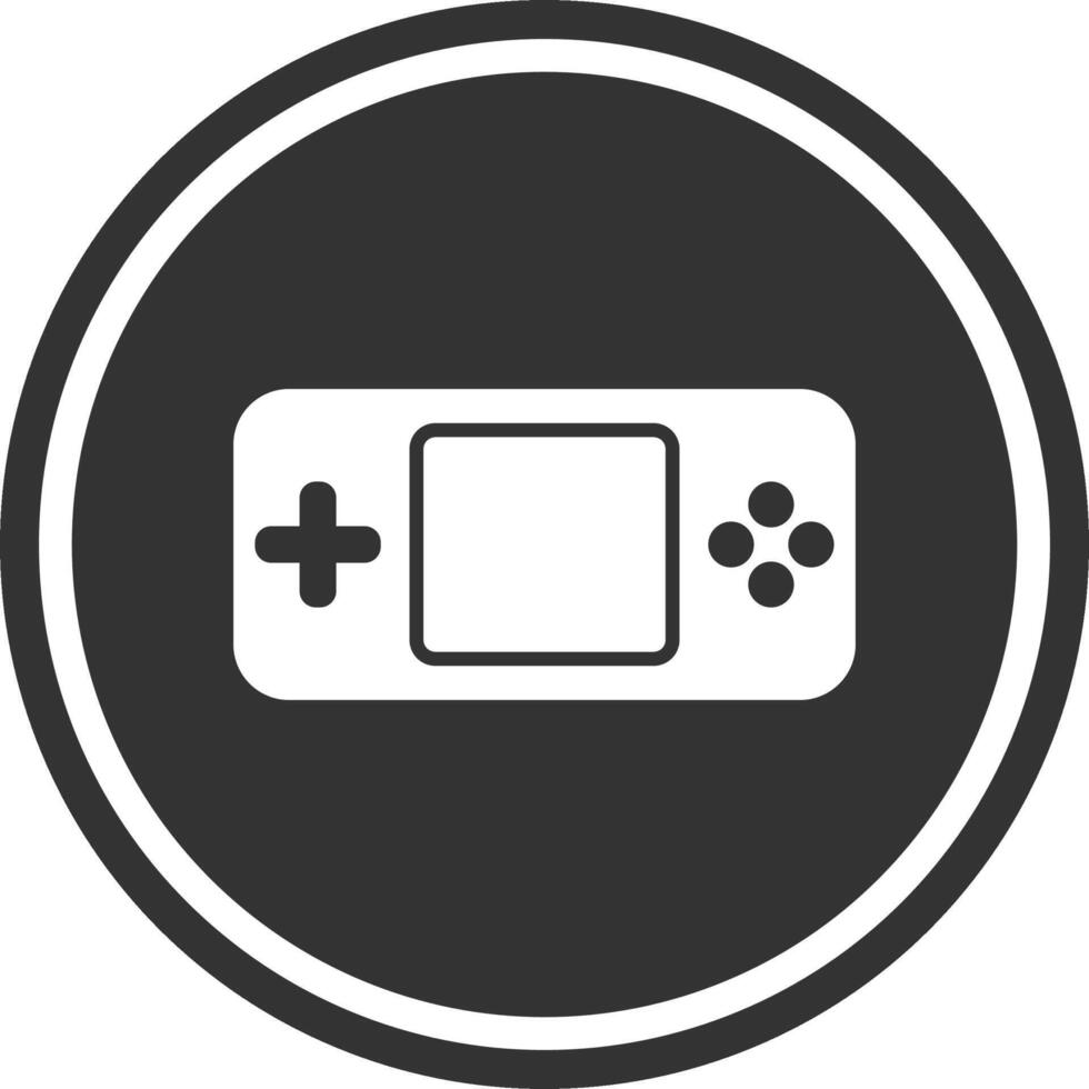 Minimalist icon with game console. vector