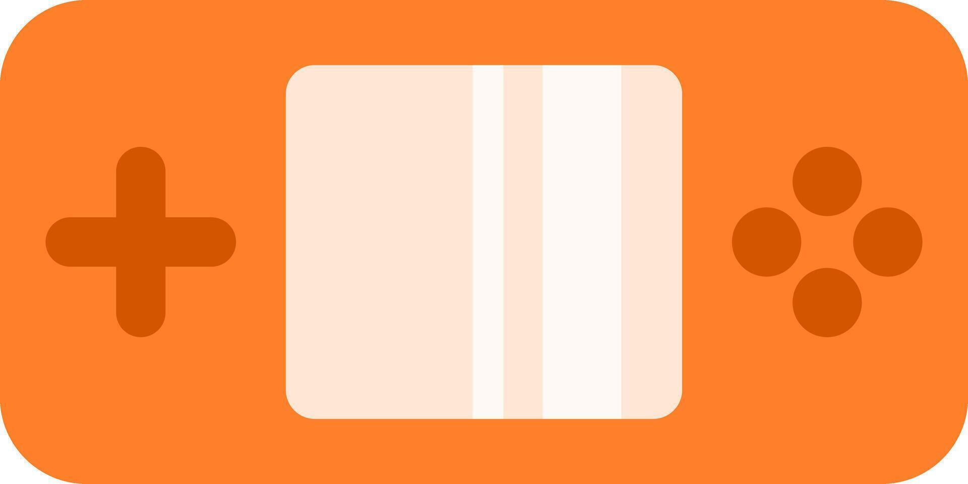 Orange portable game device. vector