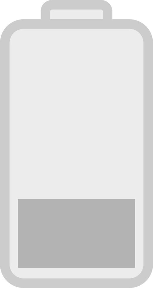 Gray battery icon. Weak battery icon. vector