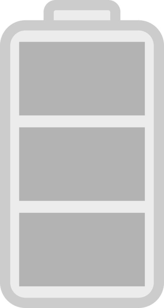 Gray battery icon. Charged battery icon. vector
