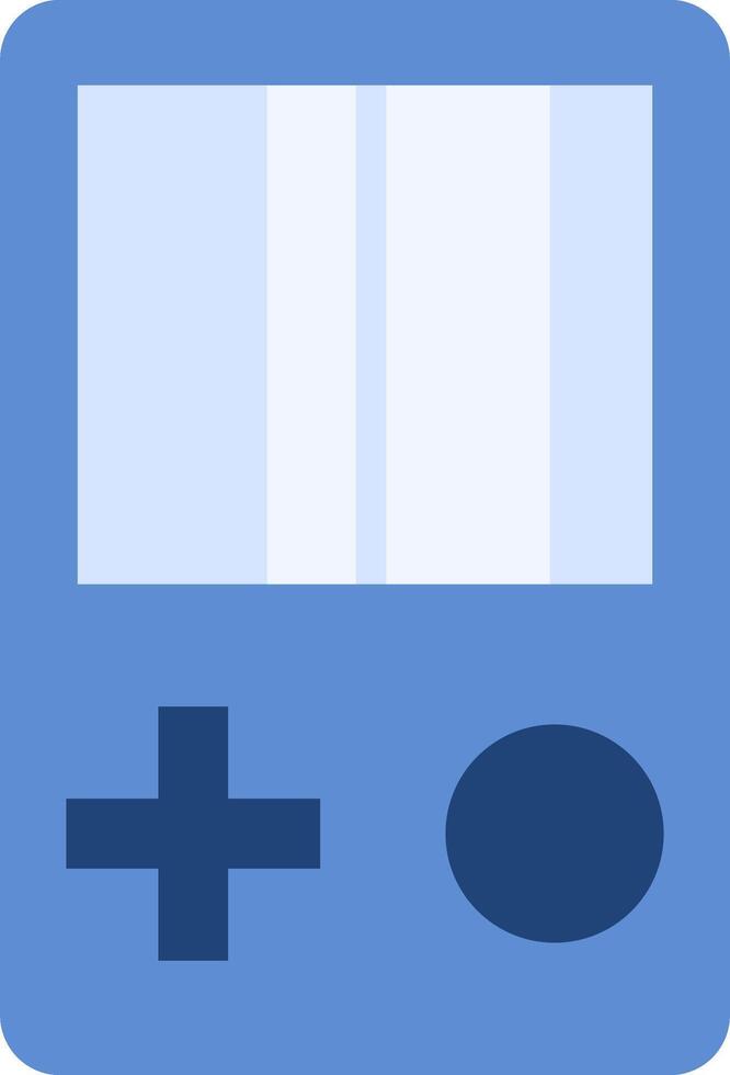 Blue portable game console. vector