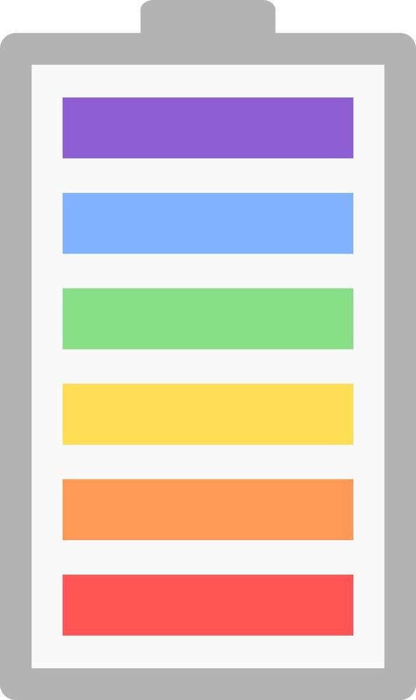Colorful battery icon. Battery icon. vector