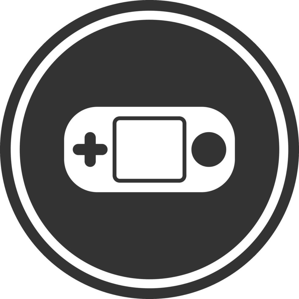 Monochromatic icon with game console. vector