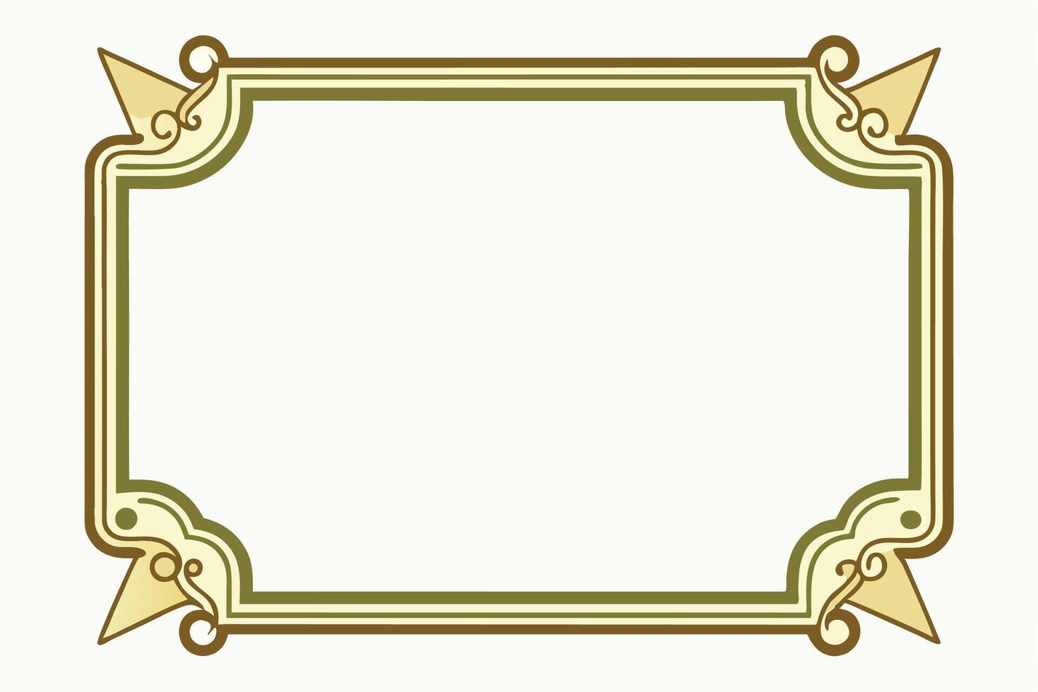 an ornate frame with a gold border vector