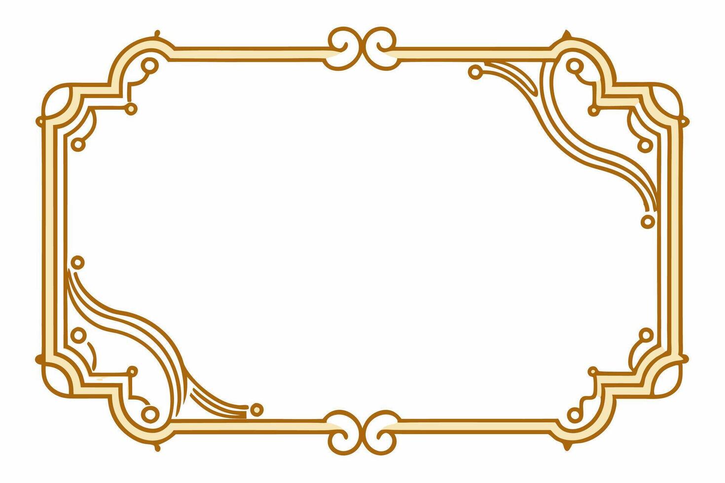 Gold frame with ornate design vector