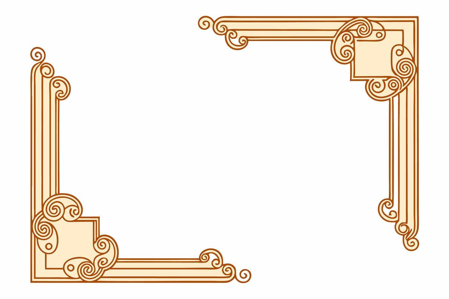 an ornate frame with a border in the style of art deco vector