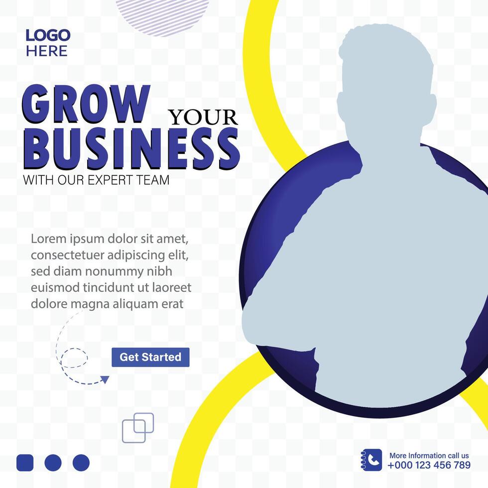 Digital marketing agency social media post template design. corporate banner, poster, flyer business promotion banner vector