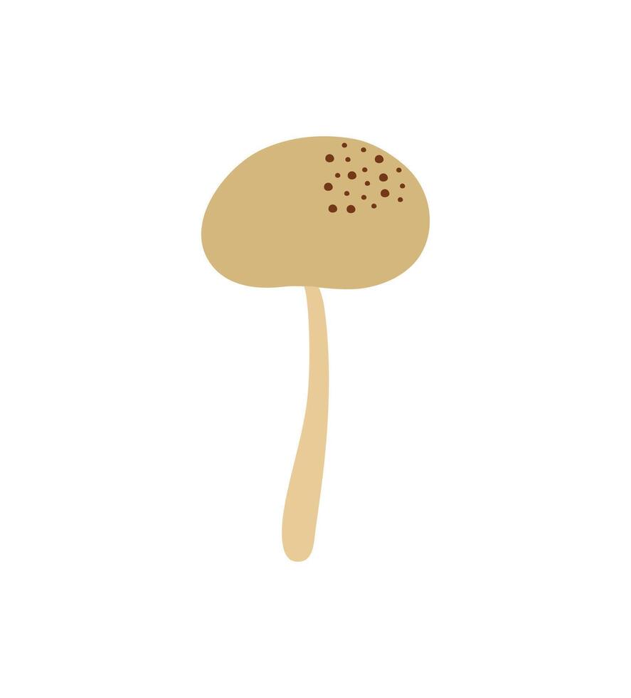 Mushroom Halloween illustration of inedible fairy, magic fantasy mushroom clipart autumn holidays simple minimalist hand drawn cartoon drawing, witchcraft symbol vector