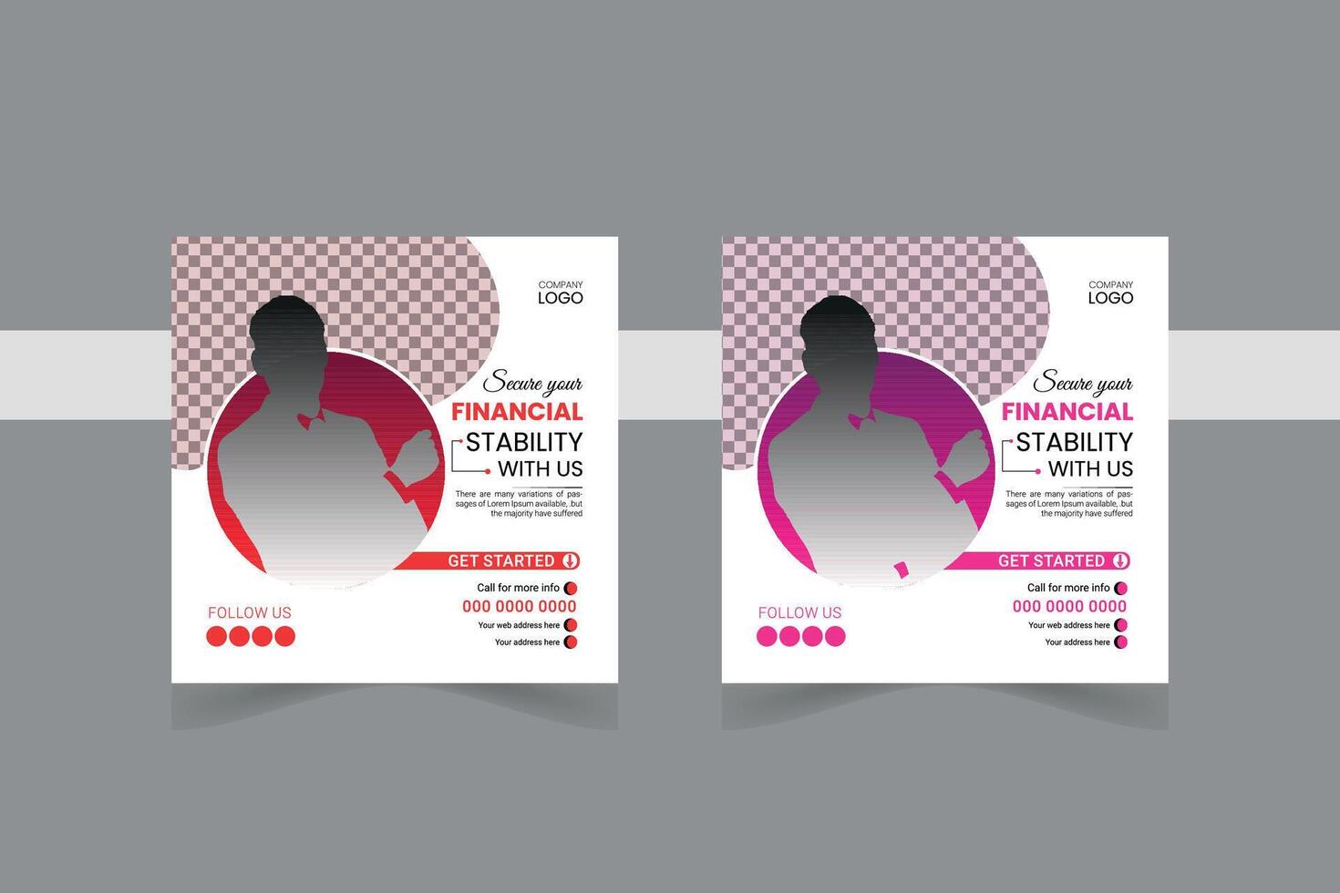 Social media offer poster design pro vector