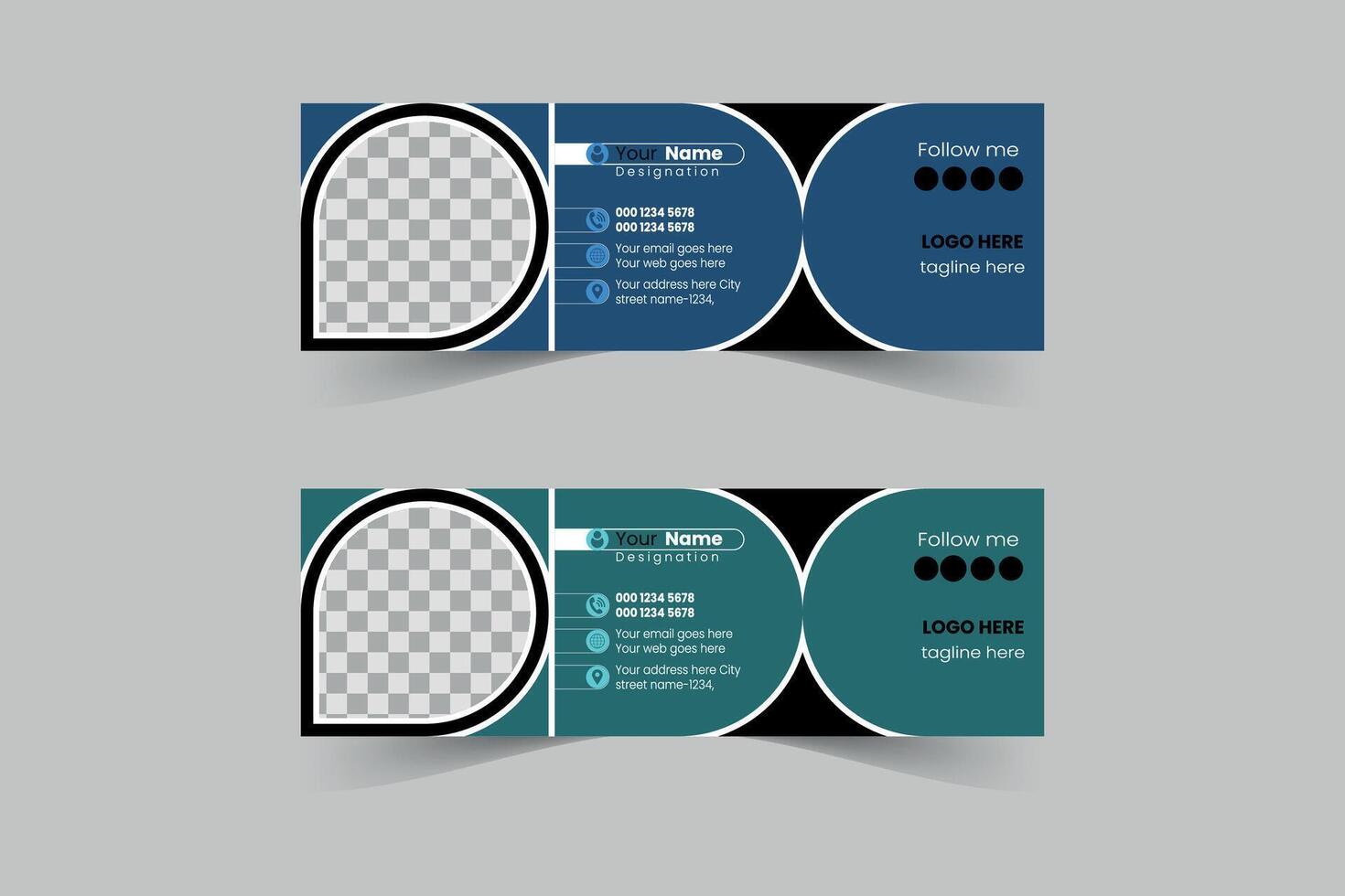 Eye-catching Business Email-Signature-Design vector