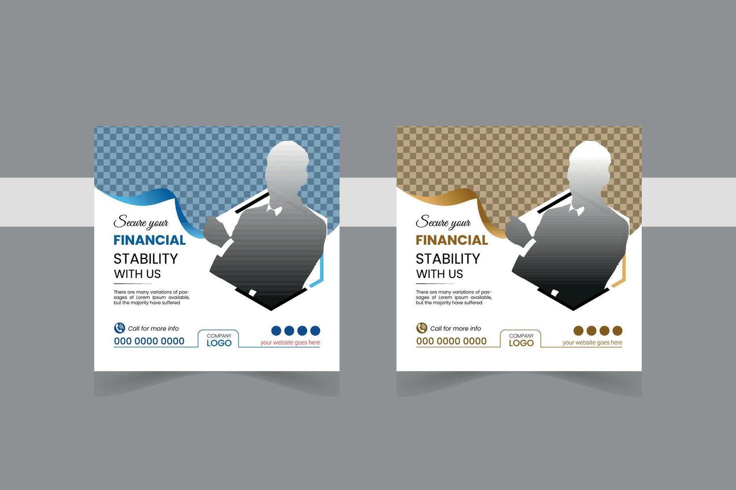 Corporate social media post design pro layout vector