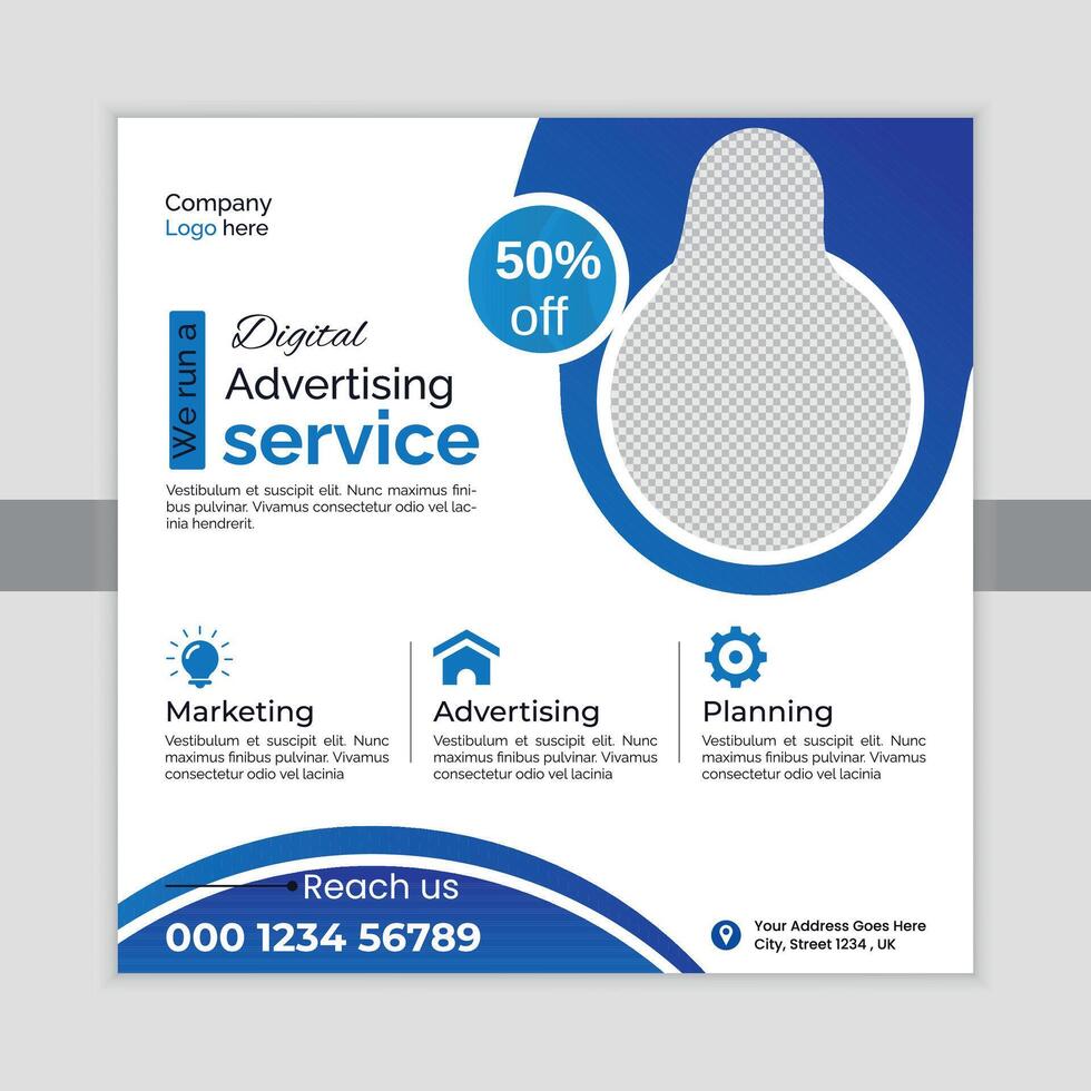 Creative Business Social Media advertising Design vector