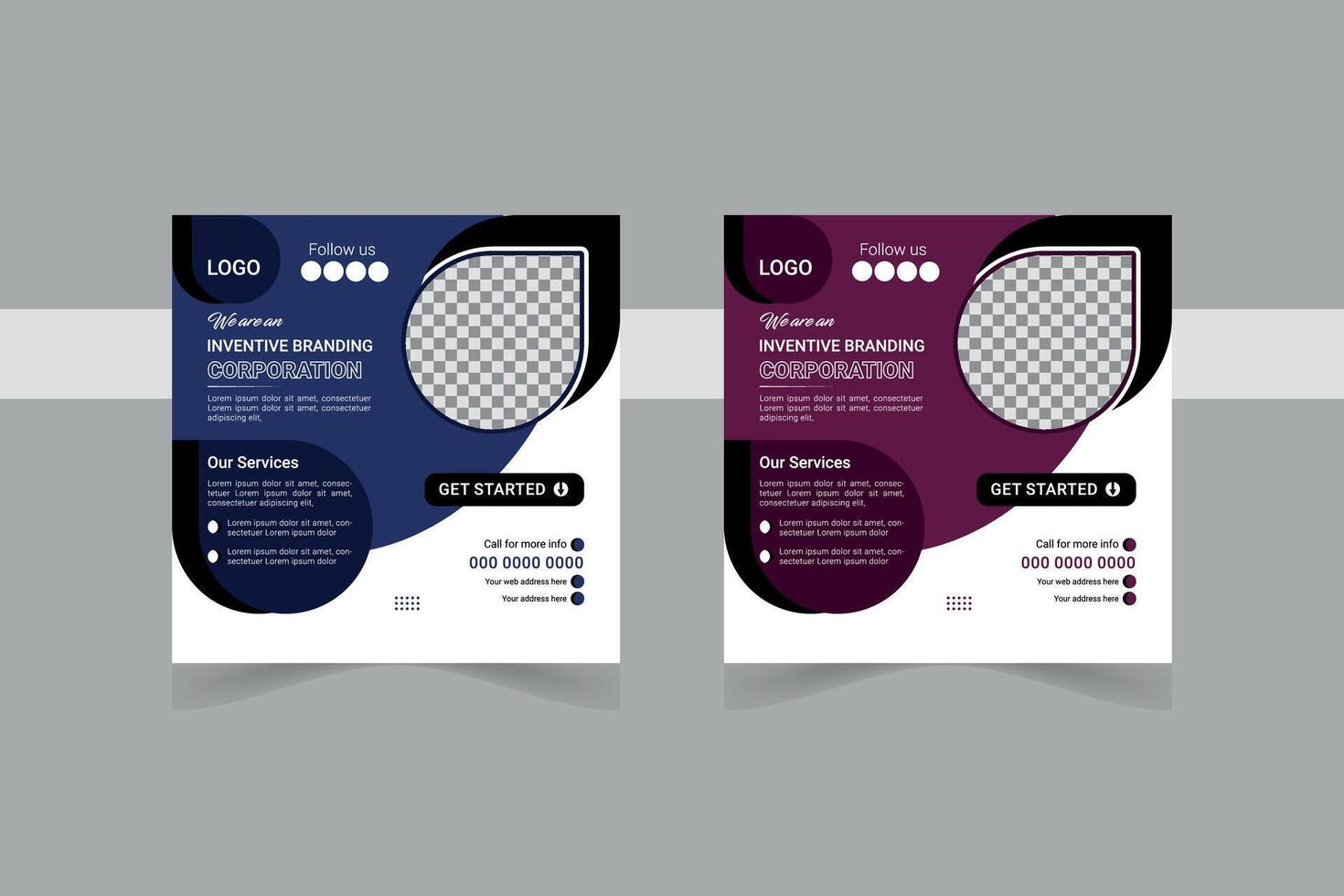 Corporate Social media post design template vector