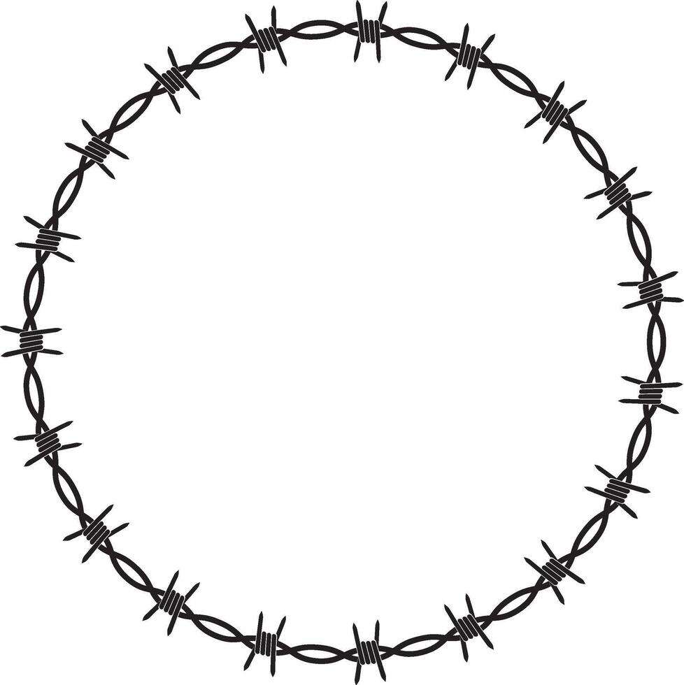 Barbed Wire Design Elements Curve Circle vector