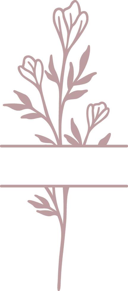 Floral Split Border vector
