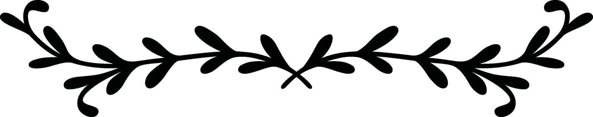 Laurel Leaf Border Element vector