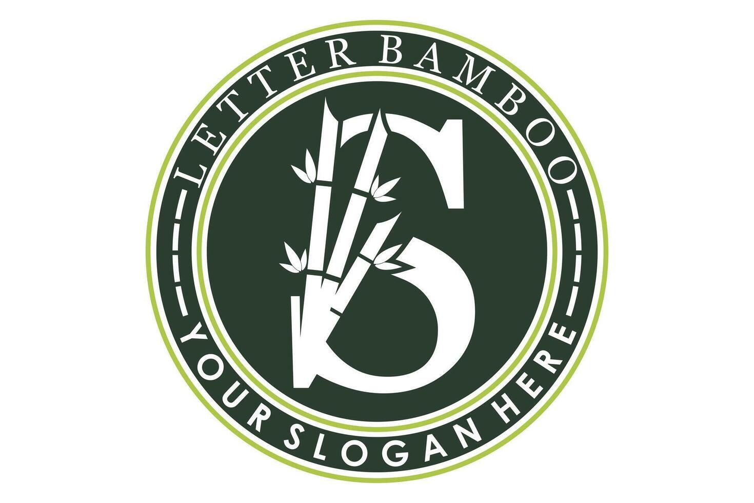 combination of letter s and bamboo design with creative concept vector