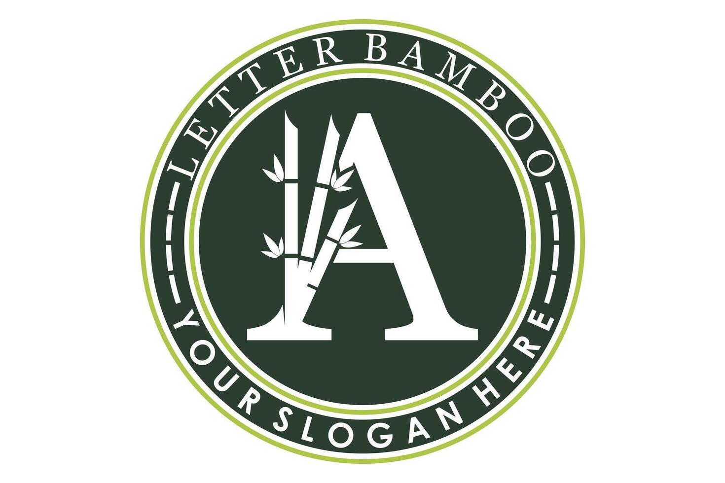 combination of letter a and bamboo design with creative concept vector