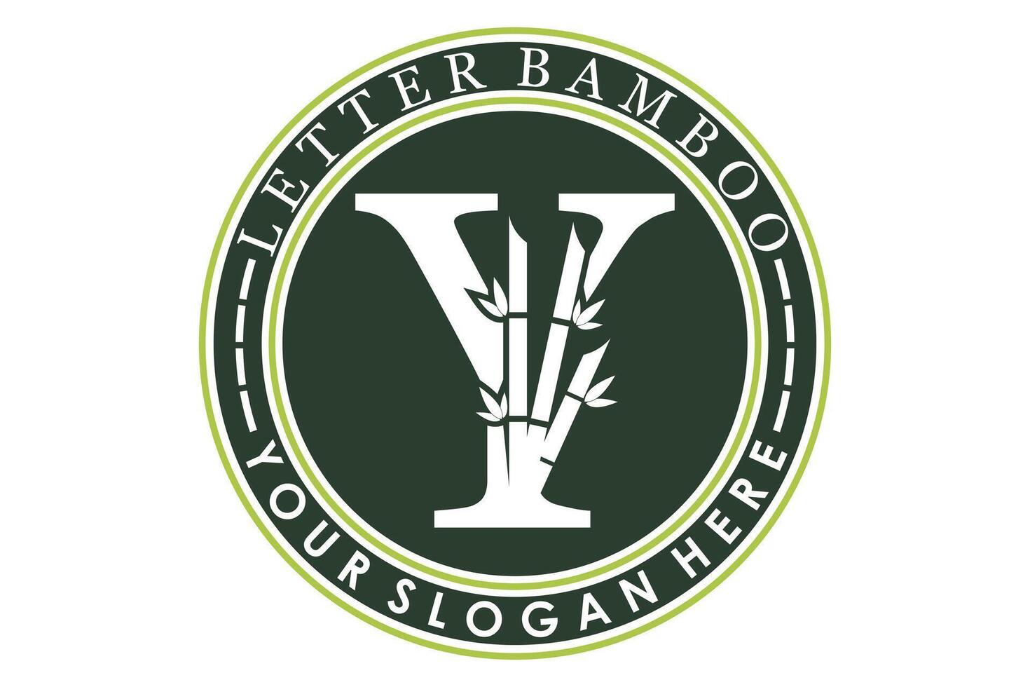 combination of letter y and bamboo design with creative concept vector