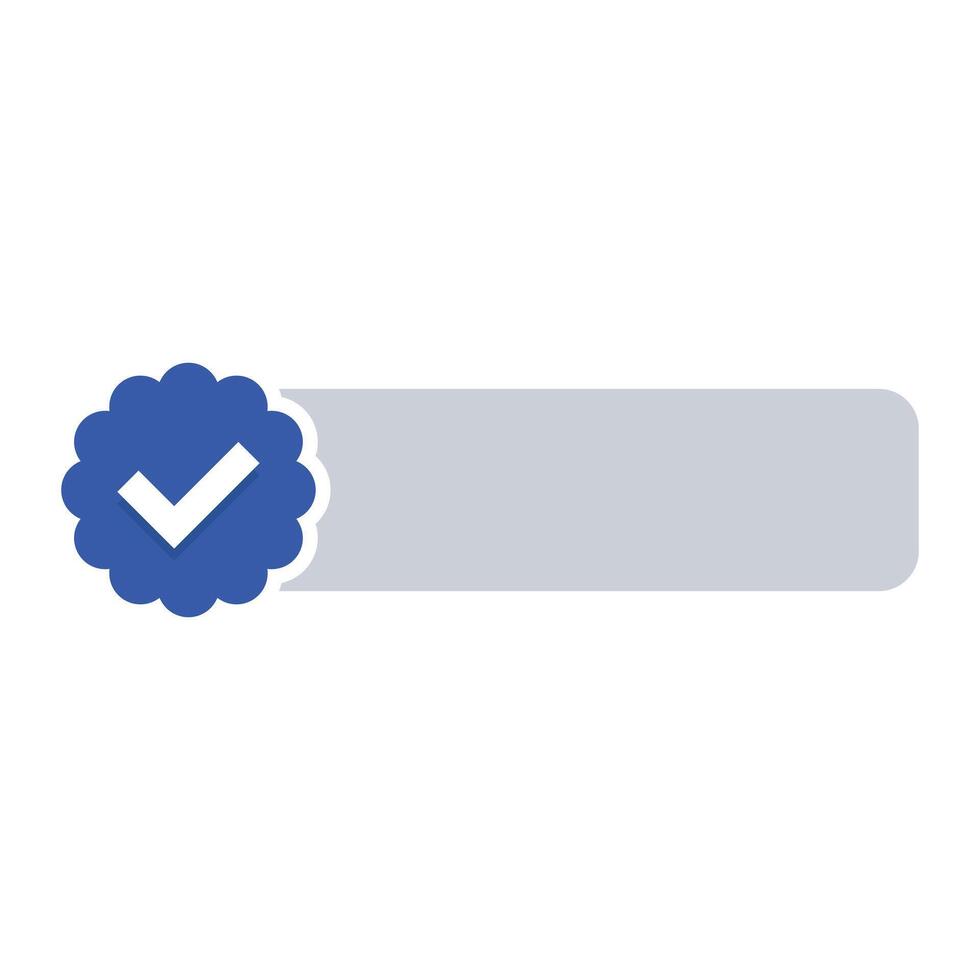 Blue verified label icons vector