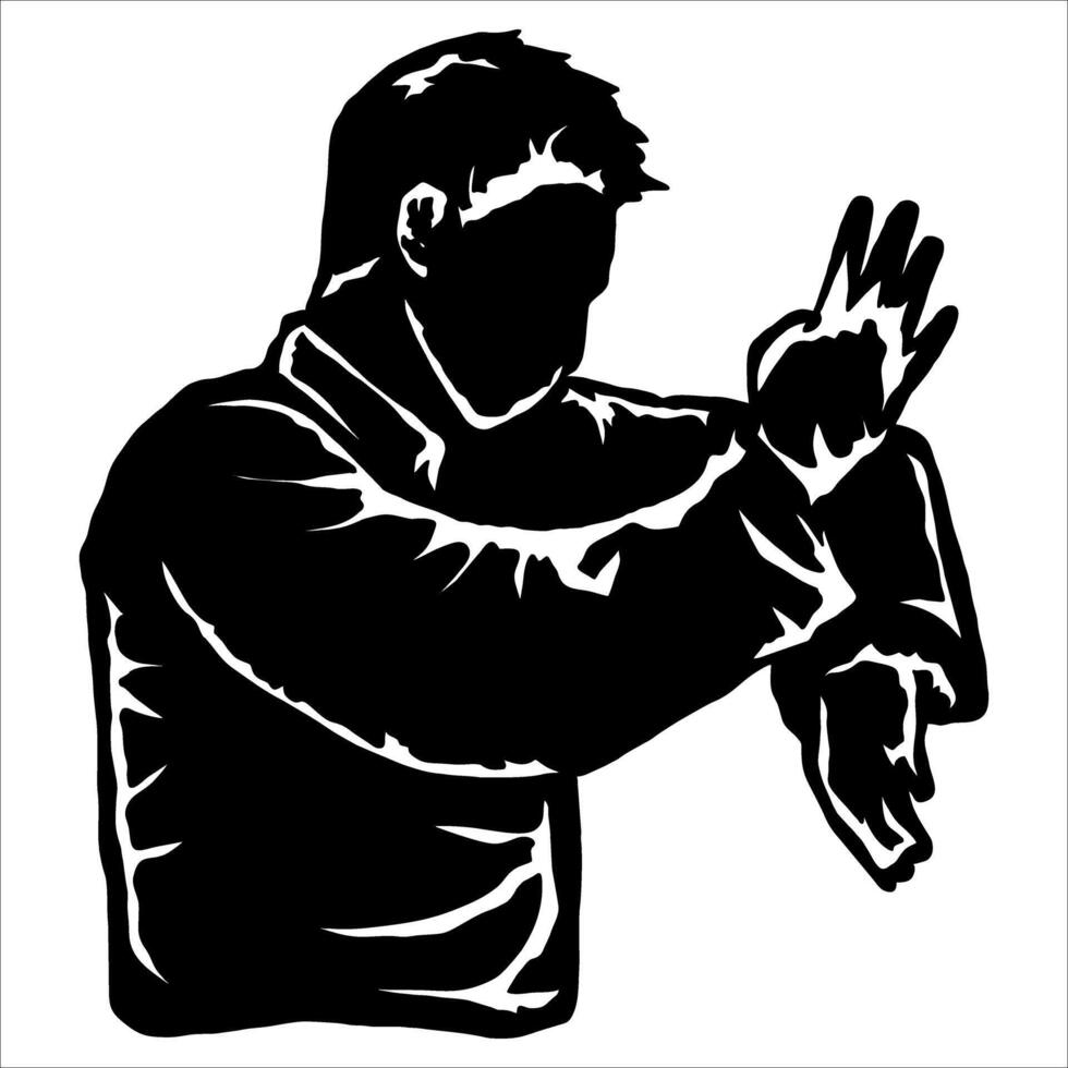 wing chun kung fu logo icon vector