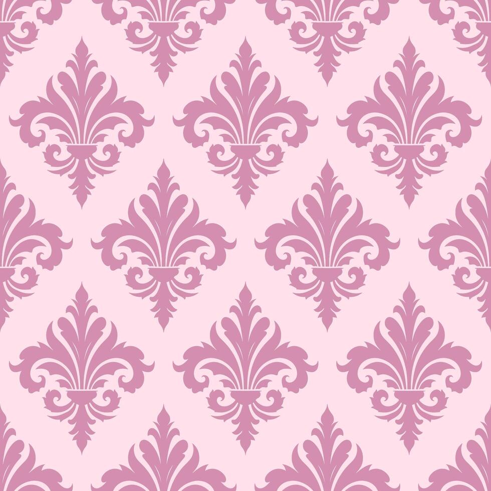 Damask seamless pattern with floral vintage motifs, ideal for wallpaper, textile, invitations, scrapbooking, and luxury decor projects vector