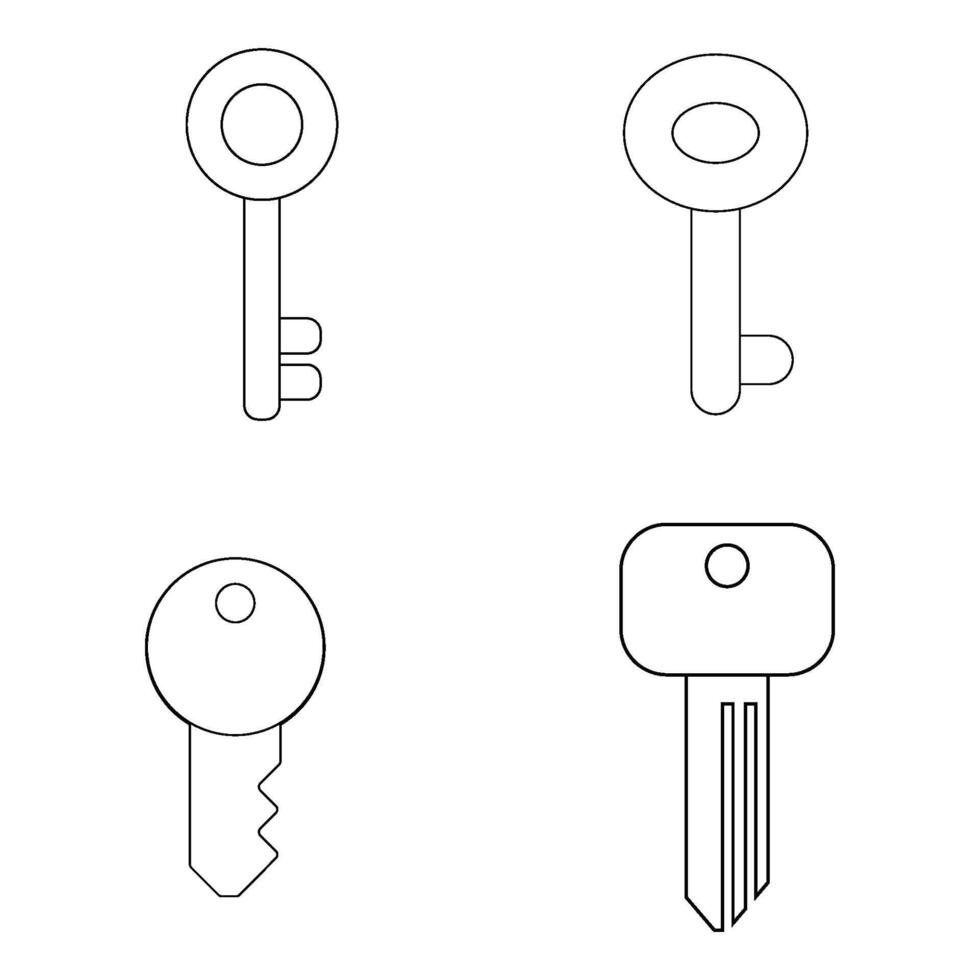 Key icon set illustration vector