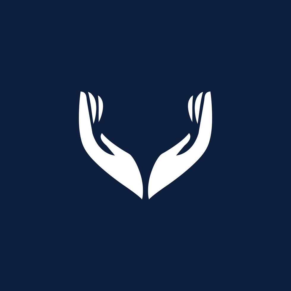 Two hands gesture icon, two hands, praying hands vector