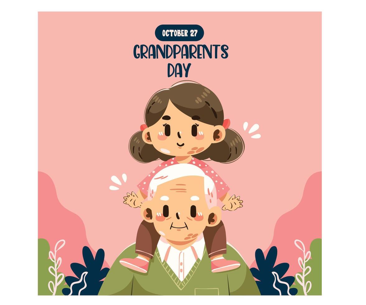 Joyful Moments Grandparents Day vector