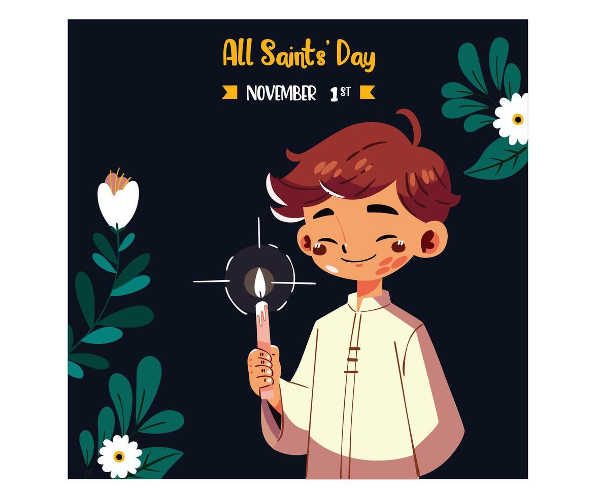 All Saints Day Illustration vector