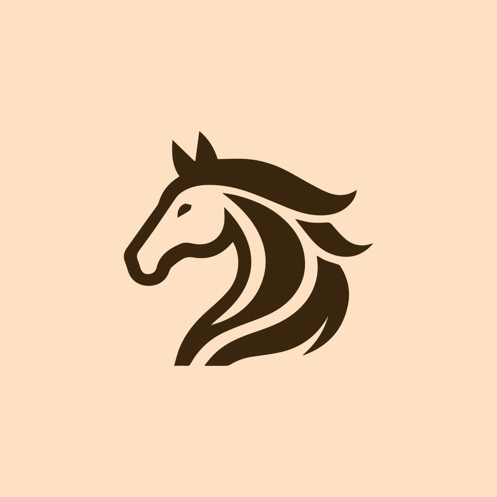 Minimalist horse logo vector
