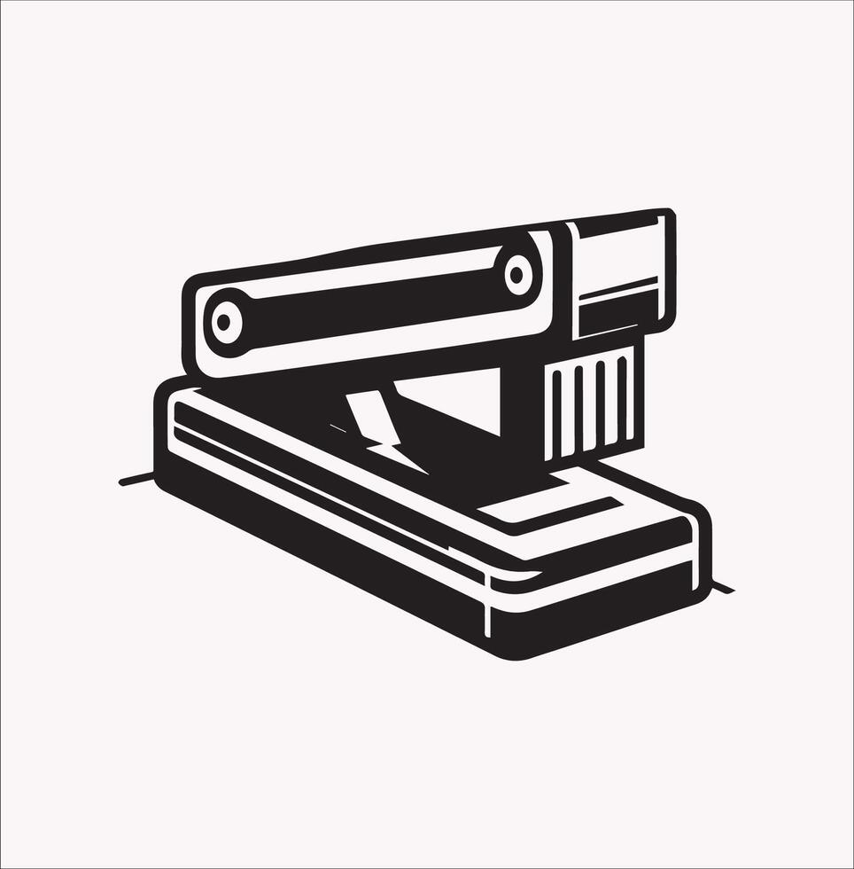 Office Tool Metal Stapler with Curved Jaws and Extractor vector