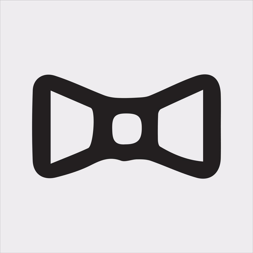 Elegant Black Bow Tie Silhouette on a Clean Background vector