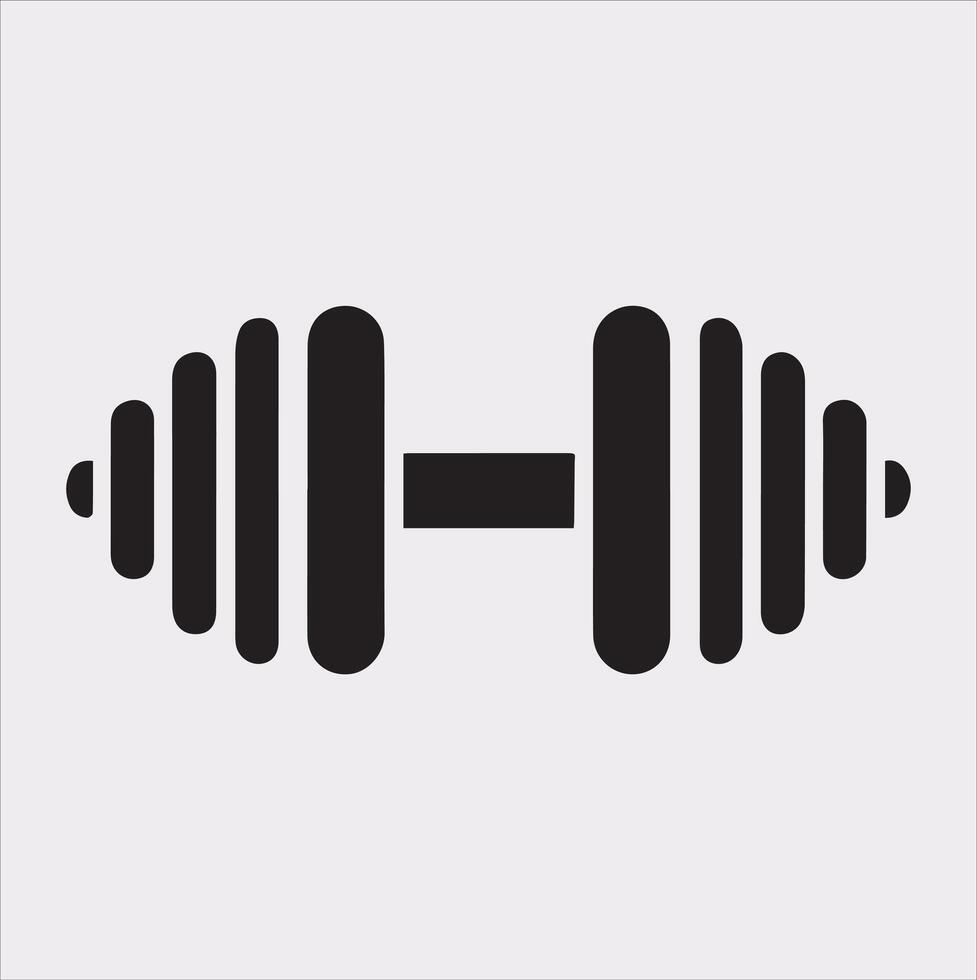 Clean Dumbbell Holding Silhouette Illustration vector