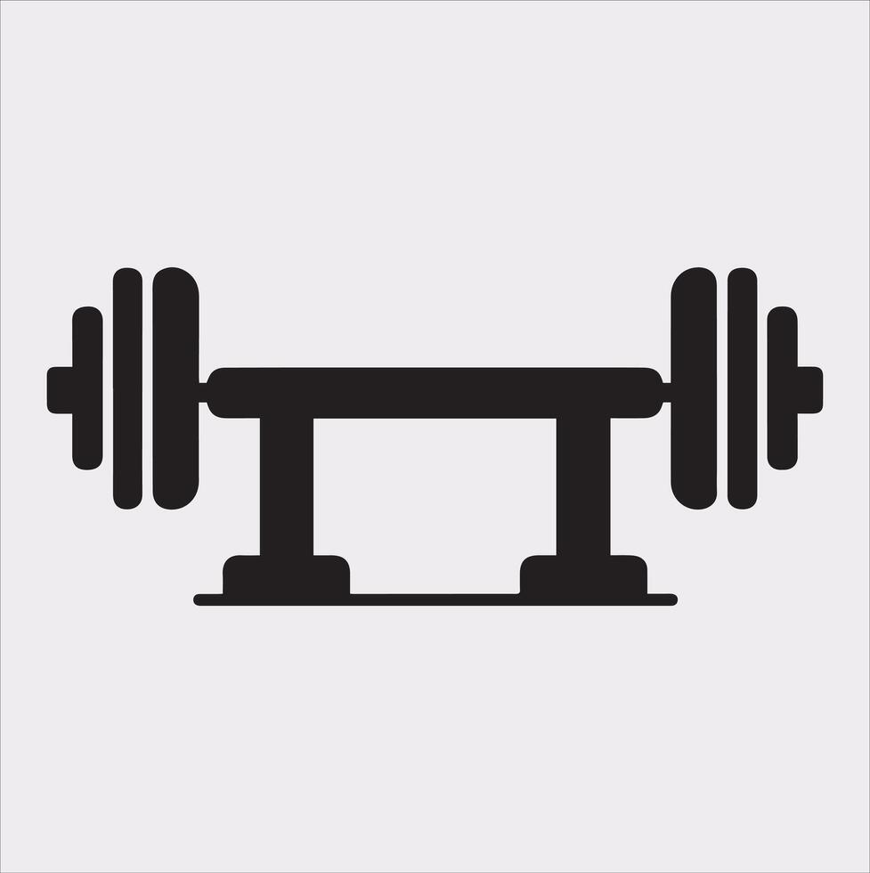 Creative Dumbbell Holding Silhouette for Gym Enthusiasts vector