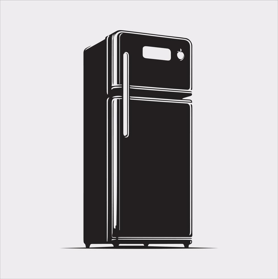 Creative Freezer Refrigerator Art for Innovative Graphics vector