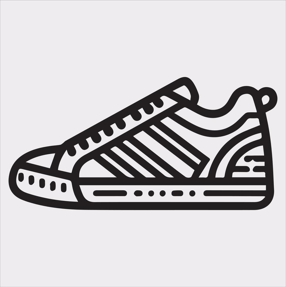 Artful Boot Illustration on a Bright White Background vector